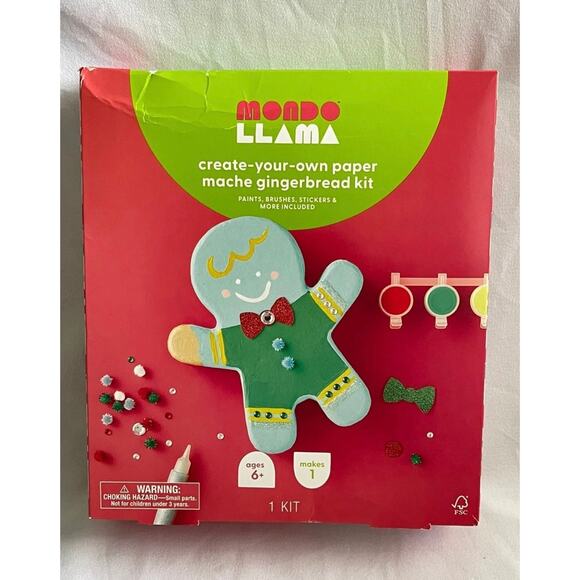 Mondo Llama Gingerbread  Kit Project For Kids - Picture 1 of 2